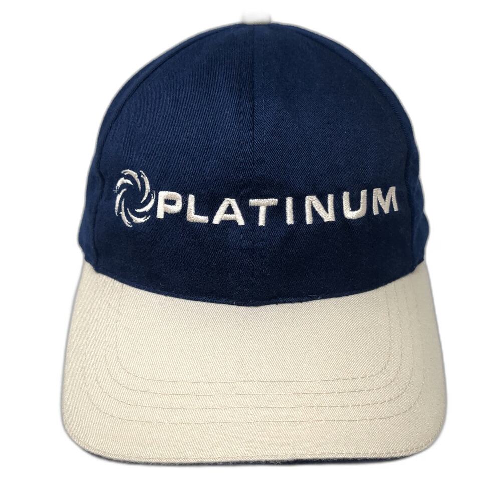HeadShot Baseball Cap Blue OSFM Platinum Swirl Logo Contrast Visor Adjustable